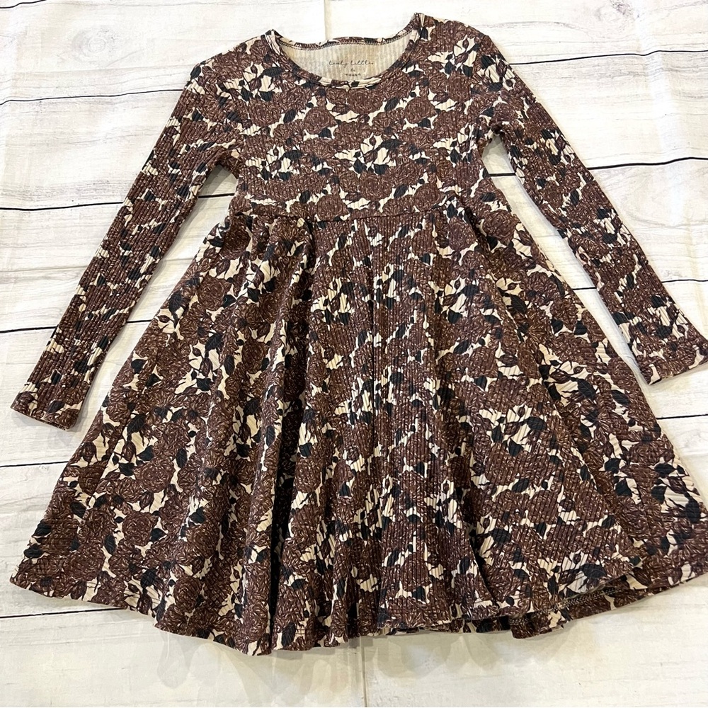 Lovely Littles Floral Ribbed Dress